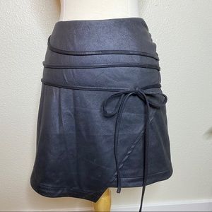 Free People Black Asymmetrical Mini Skirt w/ties 6